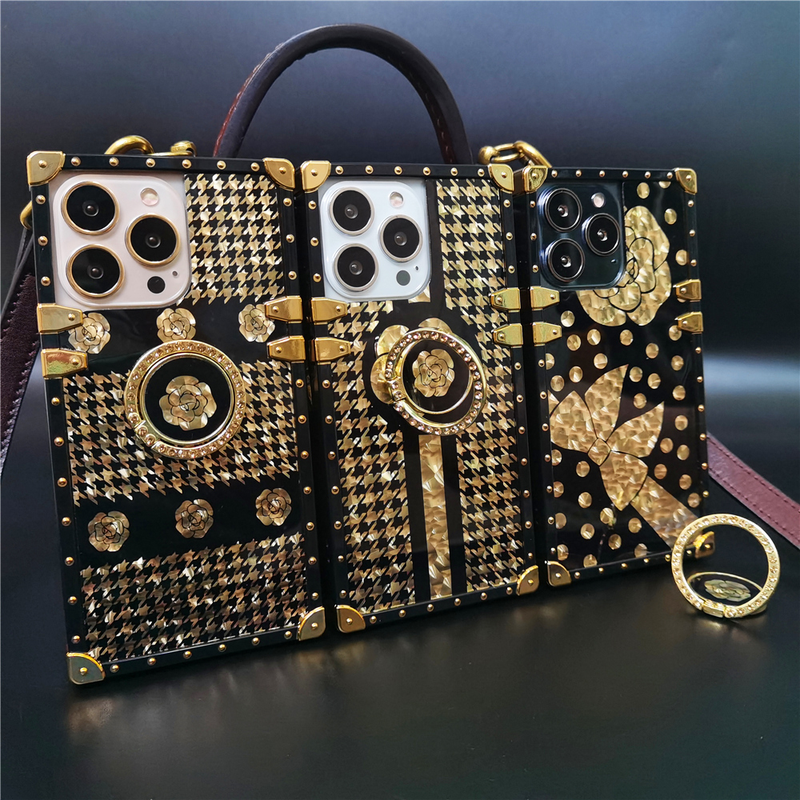 Custodia quadrata scozzese pied de poule bowknot copertura fiore rosa moda per OPPO Reno 8T 8 Pro 8 Reno 7 SE 7Z 7 Lite 6 PRO 5 4 PRO 3 2Z_voghion.com