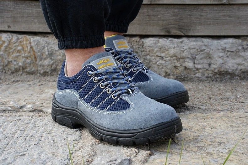 Scarpe protettive di sicurezza per saldatura elettrica leggere estive in pelle bovina traspirante anti-sfondamento e anti-perforazione da uomo_voghion.com