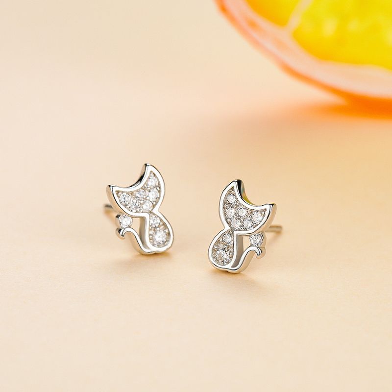 Tancise Silver Zircon Earrings Drop Earrings For Women Wedding Party Gifts_voghion.com