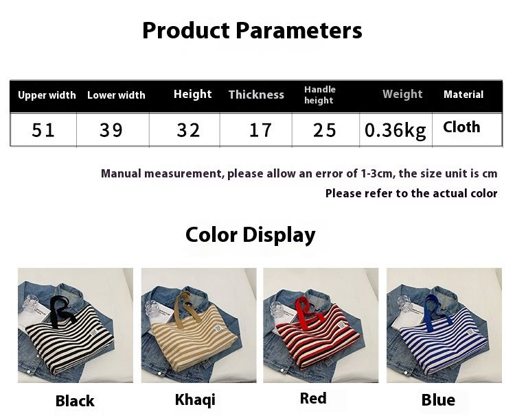 2024 New Spring/summer Popular Simple Shoulder Bag Commuter Handheld Canvas Tote Bag Casual Large Capacity Bag for Women_voghion.com
