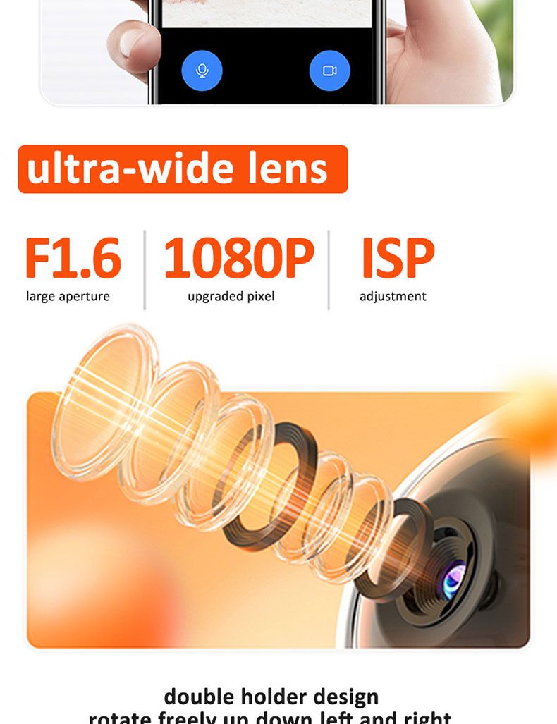 C31 1080P WIFI IP Baby Monitor 120° Wide-angle 2 Way Audio Video Night Vision Indoor Wireless PTZ Camera_voghion.com