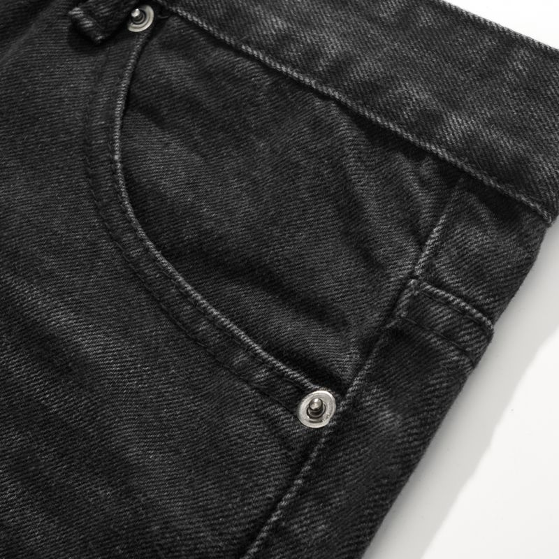 Herenkleding American Cleanfit Black Tassel 507 Jeans Vintage Washed Distressed Broek_voghion.com