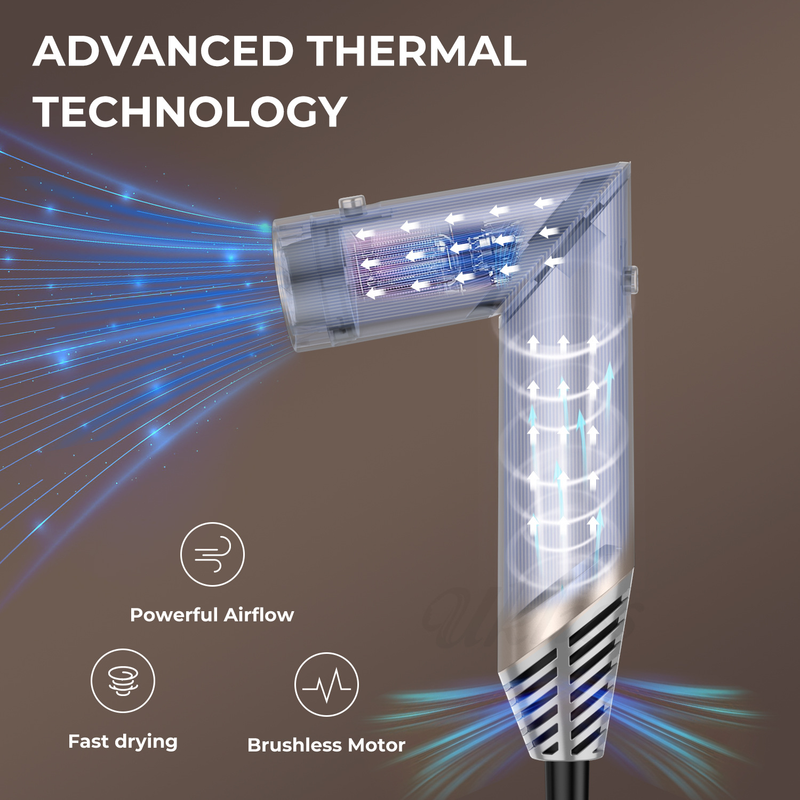 New Hot Air Multifunctional Six In One Foldable Dryer Curling Iron Automatic Styling Straight Hair Comb_voghion.com