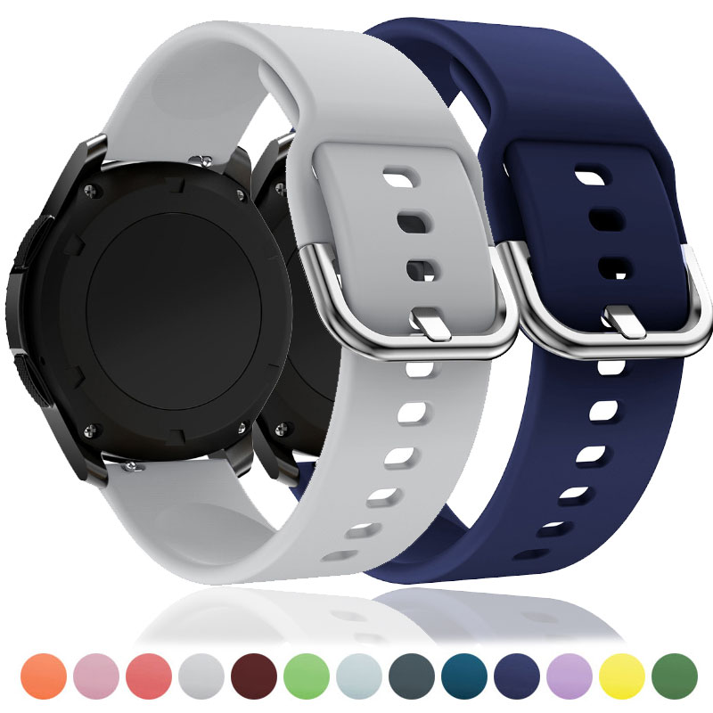 22mm 20mm Strap For Samsung Galaxy Watch 4/5/5 pro/Classic 46mm/Active 2/Gear S3 Silicone Band Huawei GT 2/2e/3/3 pro Bracelet_voghion.com