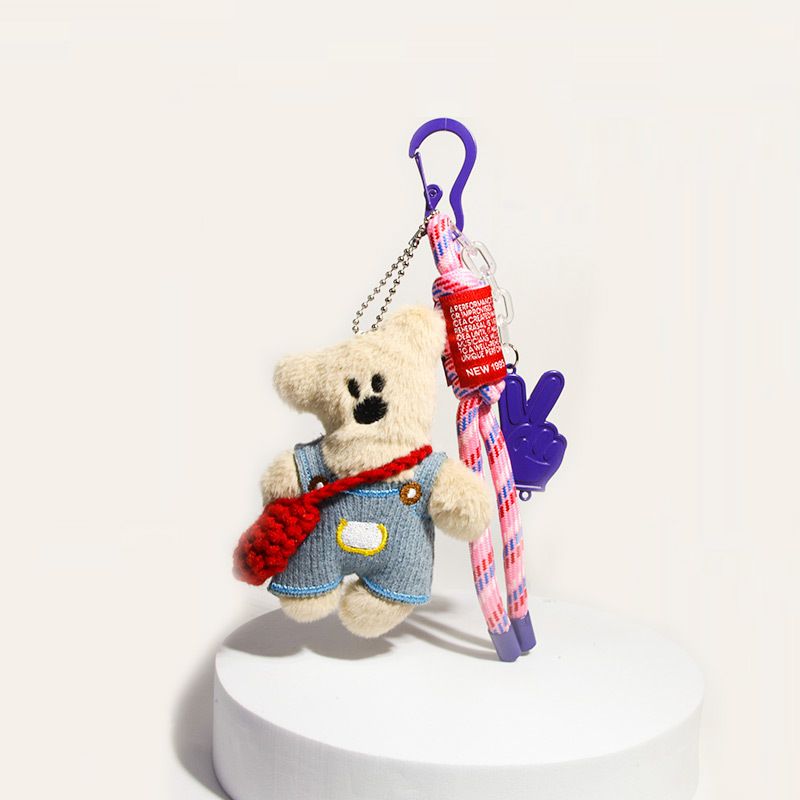 Adorable Beanie Bear Keychain Plush Toy - Cute Backpack Charm, Car Accessory, Student Gift (Multiple Styles & Colors)_voghion.com