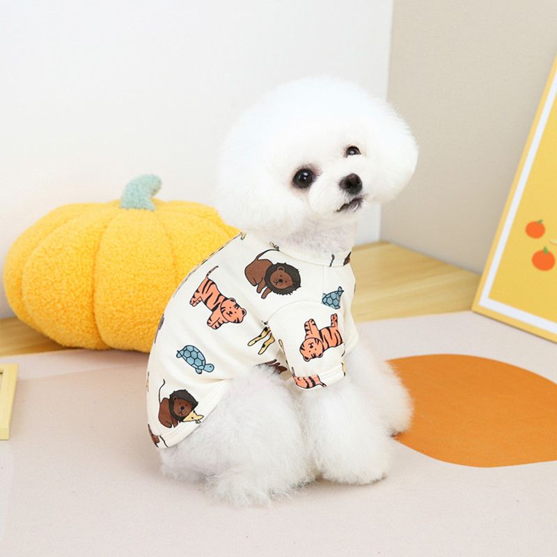 Spring And Summer New Kitten T-shirt Animal Print Card Love Dog Clothes Casual Pet Puppy Apparel_voghion.com