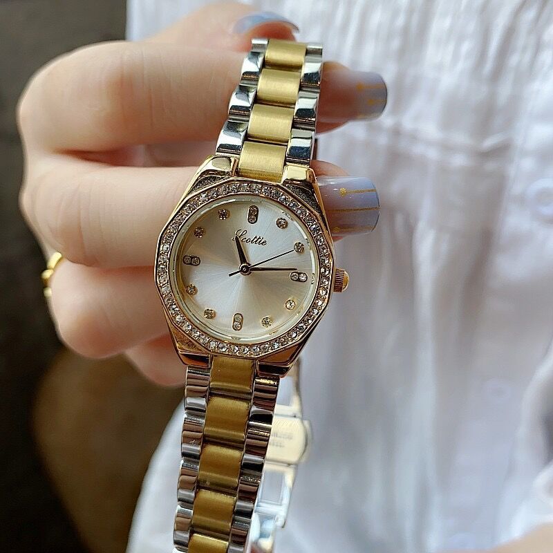 Orologio Shigaodi personalizzato Instagram con cinturino in acciaio inossidabile, stile femminile, alla moda ed elegante, con diamanti_voghion.com