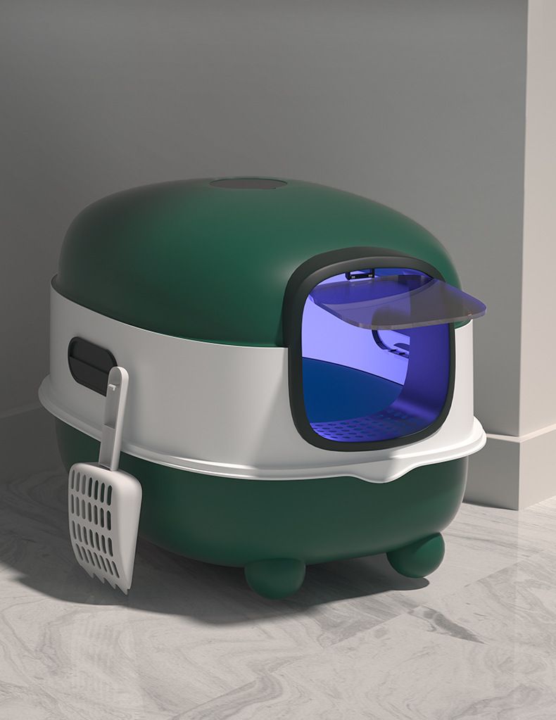 Cat Litter Box Oversized Automatic Cat Toilet Cat Litter Box Fully Enclosed Smart Litter Tray Anti Splash Feces Basin For Kittens_voghion.com