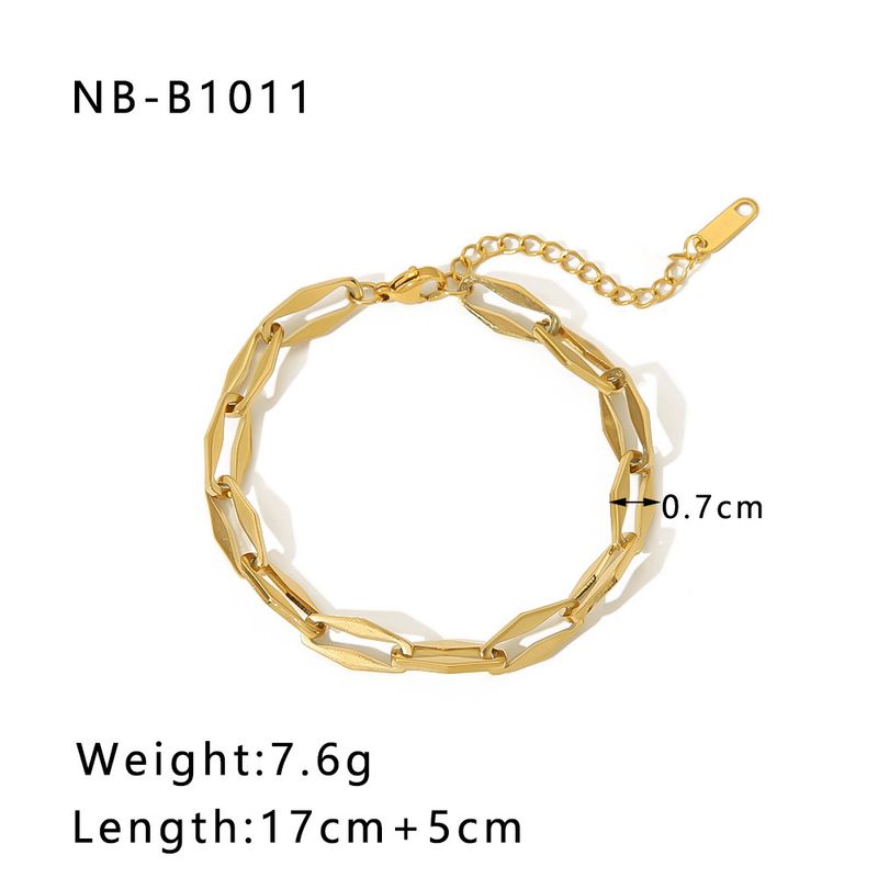 Ins Style Edelstahl Kubanisches Armband Vakuum Galvanisiertes Gold Nischendesign Mode Vielseitiger Titanstahlschmuck Für_voghion.com