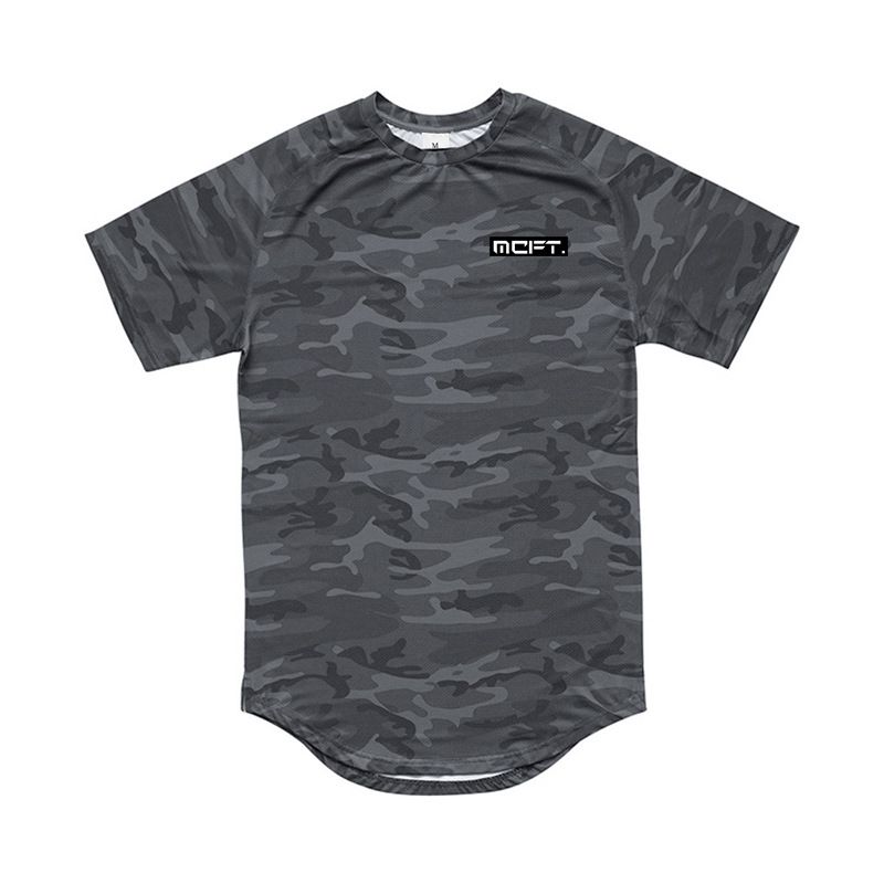Wind Men's Casual Camo Top Fitness Sports Running Short Sleeve Camo T-shirt_voghion.com