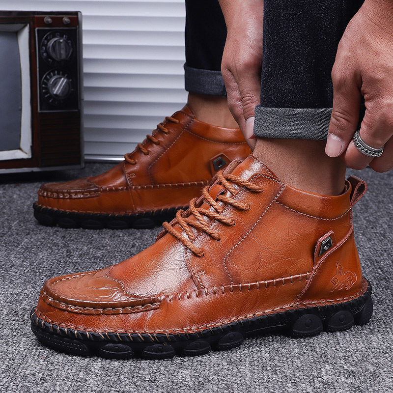 Cowboy Boots Desert Boots Rubber Waterproof Elegant Western Flat Low Heel Pointed Toe Zipper Slip-On Sports Footwear_voghion.com