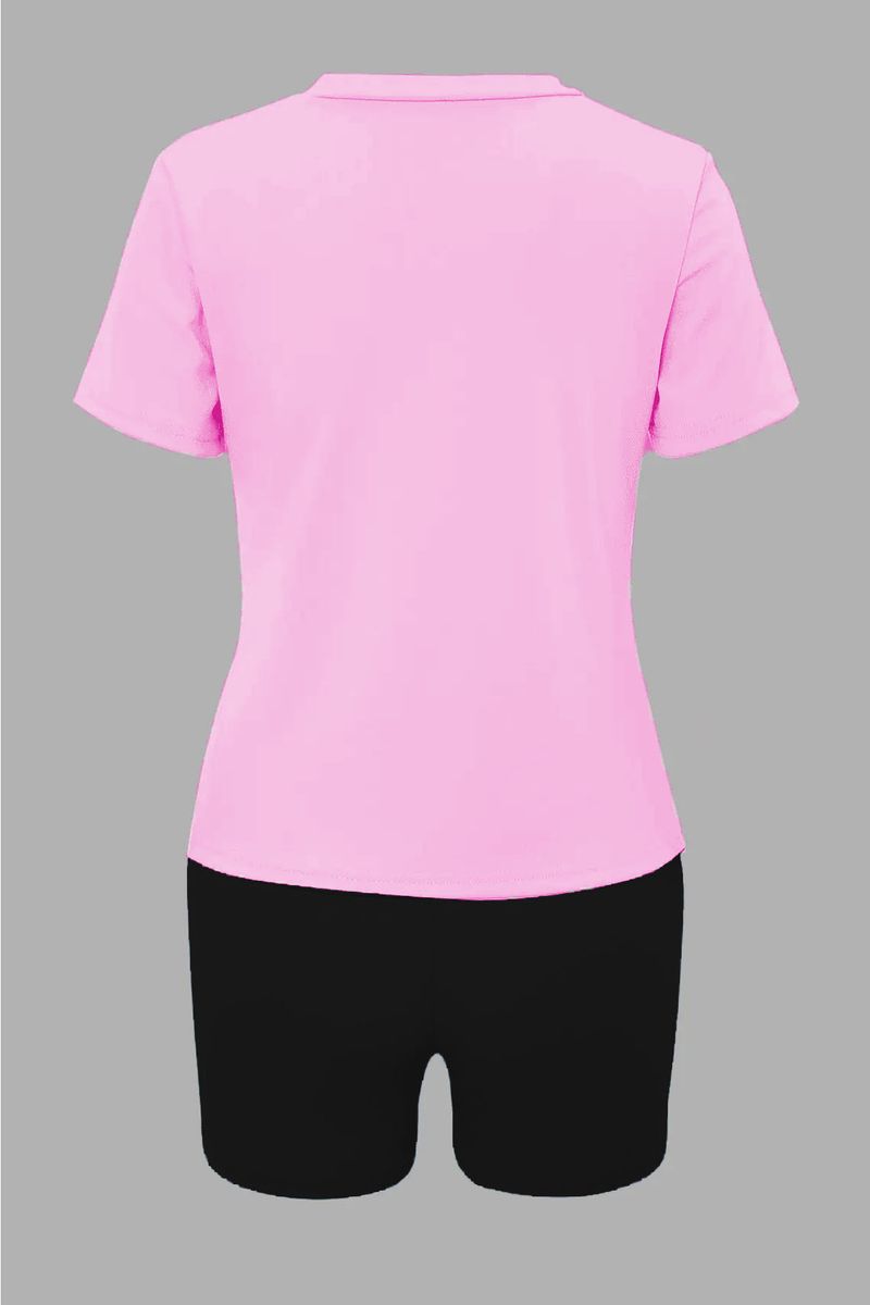 Costume deux pièces décontracté imprimé de personnalité pour femmes_voghion.com