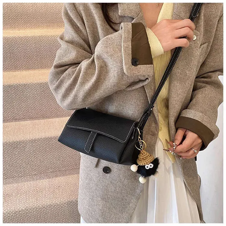 Borsa a tracolla semplice ed elegante, piccola e versatile, da donna, alla moda, squisita._voghion.com