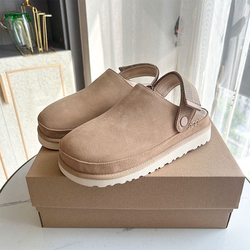 UG Autumn Men's And Women's Casual Flat Velcro One Foot Pedal Single Shoe Toe Cap Comfortable Snow Boots_voghion.com