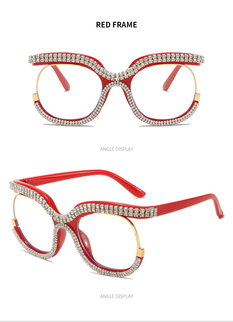 9051D moodsed sinise valguse vastased kaherealised teemantraamiga naiste prillid_voghion.com