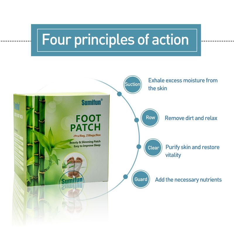 Patchs adhésifs nettoyants pour les pieds, 50 pièces, soins de santé amincissants, maintien de la forme_voghion.com