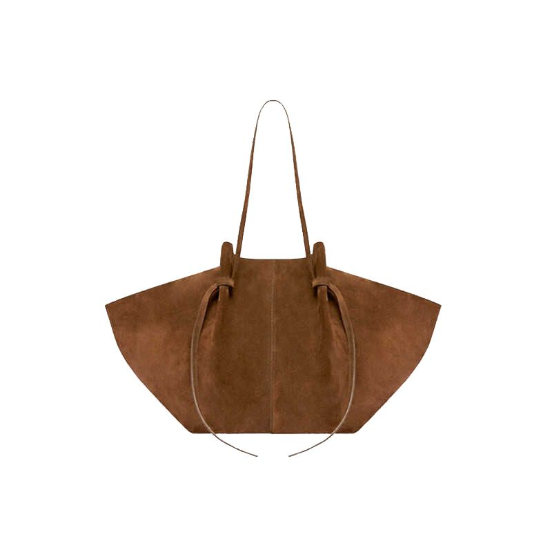 Sac fourre-tout à bandoulière simple grande capacité en daim givré pour femme, nouveauté automne-hiver_voghion.com