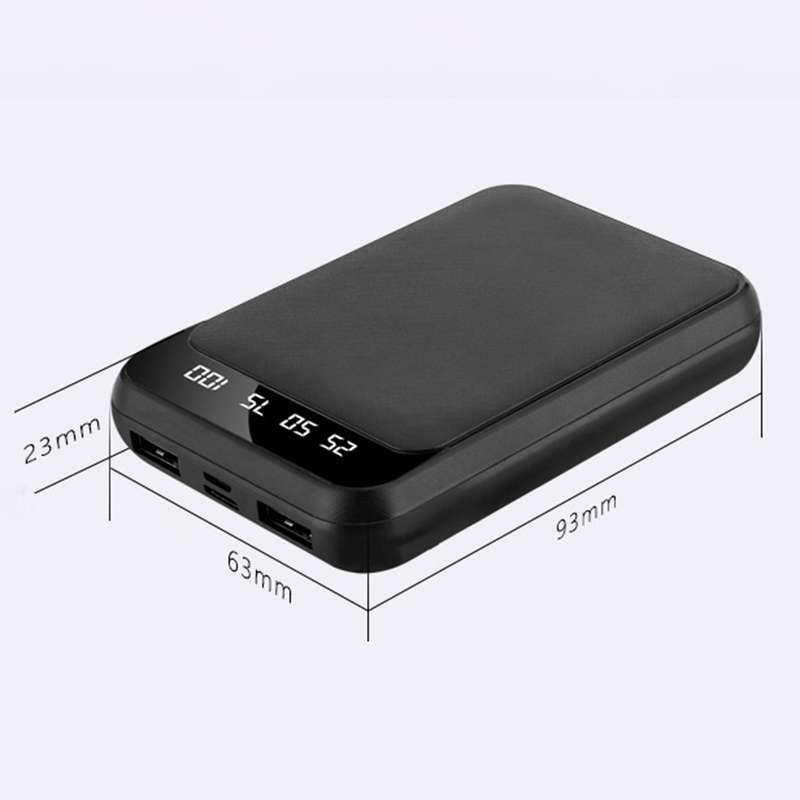 Kunjiuyou 10000mAh Fast Charging External Battery Power Bank Portable Powerbank for Smartphone-Black_voghion.com