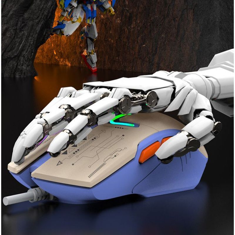 Mouse da gioco universale con illuminazione colorata e DPI regolabile, cablato e ponderato, per laptop e desktop_voghion.com