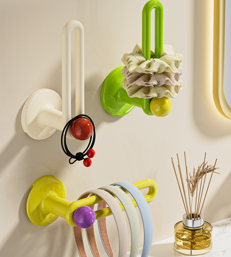 Krawatten-Organizer-Rack, Badezimmer-Accessoires, Clips, Gummibänder, Haarseile, Haken, lochfreie Schmuckaufbewahrung, magisches Werkzeug_voghion.com