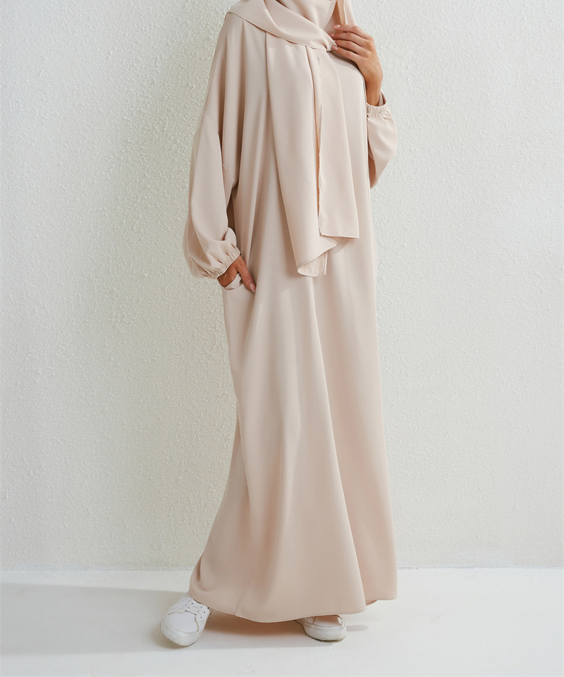 Malaysisches Damen-Kaftan-Kleid im Nahen Osten, Dubai, türkisch, mit Kapuze, langes Kleid_voghion.com