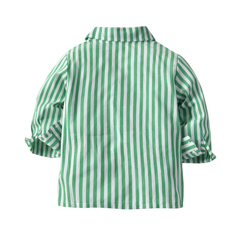 Set di due pezzi per bambini primaverili e autunnali, per bambini, per Natale, con stampa a righe, papillon stampato_voghion.com