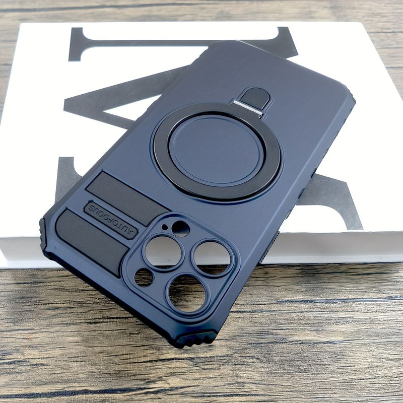 Stand Holder, Heavy-Duty Full Protective Shell - For iPhone 14, 13, 12, 11 Pro Max, 14Pro, 13Pro, 12Pro, 11Pro, Men's Protective Cover_voghion.com