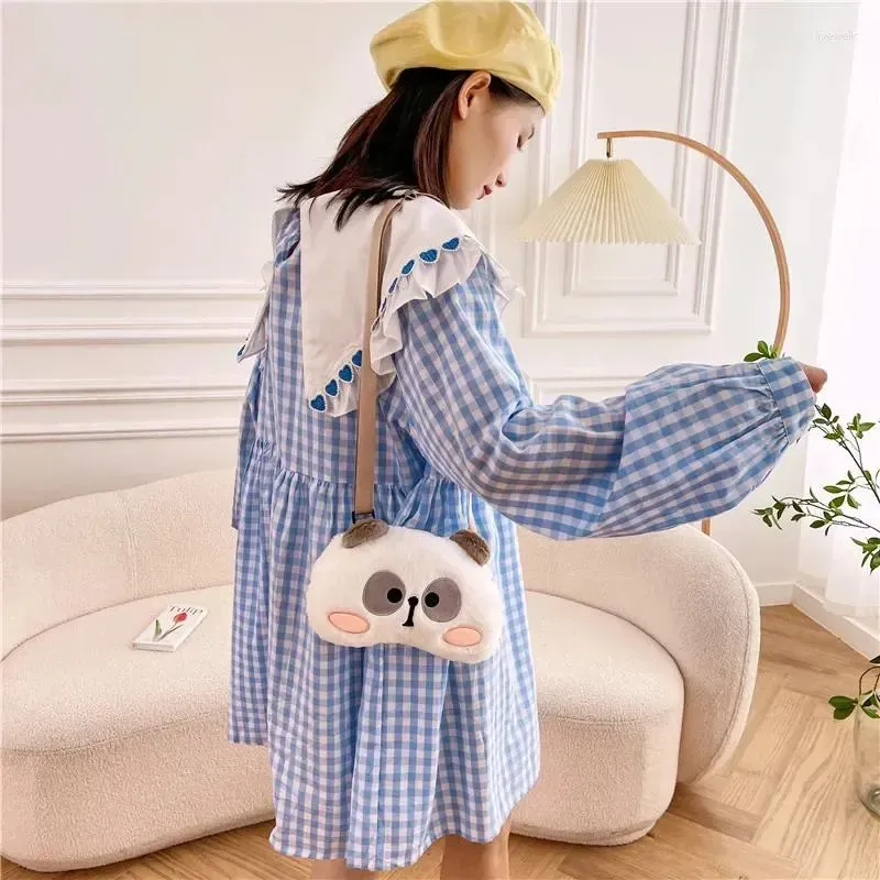 10A Umhängetaschen Plüsch Kleine Umhängetasche Für Frauen 2024 Kawaii Niedliche Panda Kind Handtaschen Japanische Mädchen Student_voghion.com