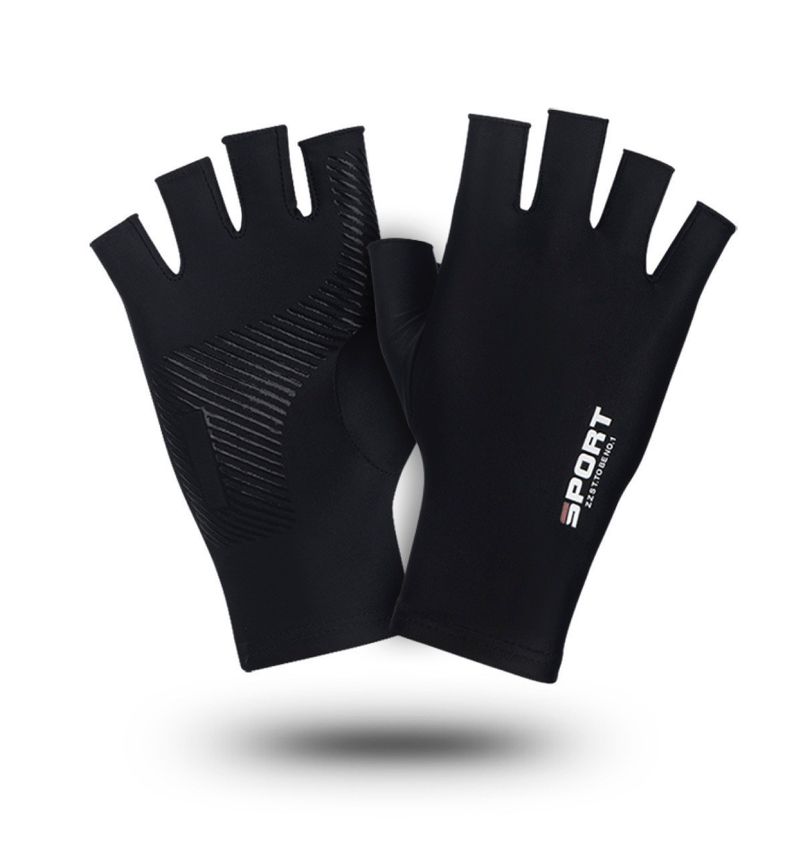 Ice silk sunscreen gloves for men and women high elastic comfortable gloves for cycling high elastic comfortable gloves for driving_voghion.com