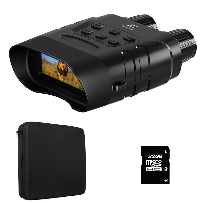 Binóculos Cross-Glass N2 de uso diurno e duplo, com visão noturna HD 1080P e classificação IP66, ideais para ambientes externos._voghion.com