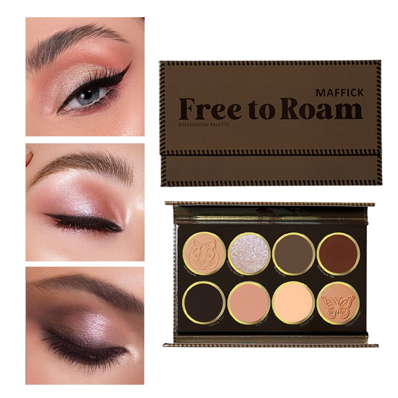 Free Roam 8-color eyeshadow tray matte pearl burst_voghion.com
