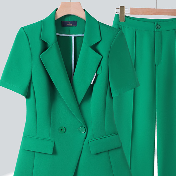 Women's Clothing Purple Short Sleeved Small Suit Jacket For Women Summer Thin New Style Casual Professional Suit Suit Summer_voghion.com