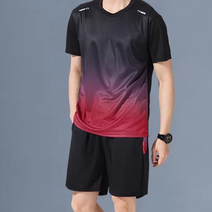 Men's Clothing Sports Suit Men's Quick Drying Clothes Ice Silk Vest Shorts Running Summer Training Fitness Ball Clothes_voghion.com