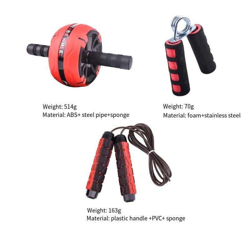 Single Wheel Abdominal Wheel Combination Set Home Fitness 7 Piece Set Abdominal Wheel Gripper Comprehensive Training_voghion.com