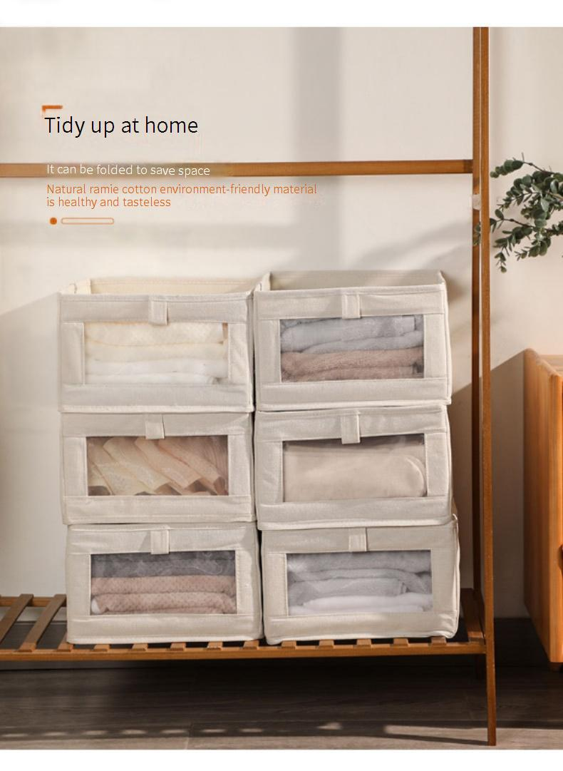 Foldable Fabric Storage Bin - Large Capacity Closet Organizer For Underwear & Clothes (Breathable, Space-Saving, Multi-Use)_voghion.com