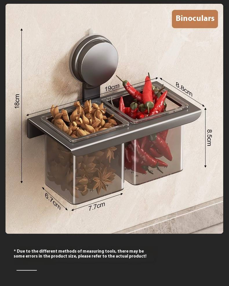 Wandmontierte Aufbewahrungsbox für Knoblauch, Ingwer und Zwiebeln – Rostfreier Küchen-Organizer aus ABS+Stahl mit Saugnäpfen (platzsparend, mit mehreren Fächern)_voghion.com