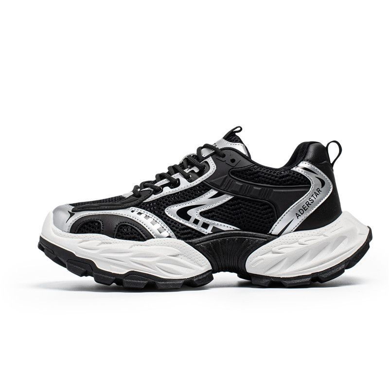 2026 High Quality Fashion Sneakers Youth/Men PU+Mesh Fabric Splicing Low Top Lace-Up Breathable Thick Sole Non-Slip Wear-Resistant Running Shoes_voghion.com