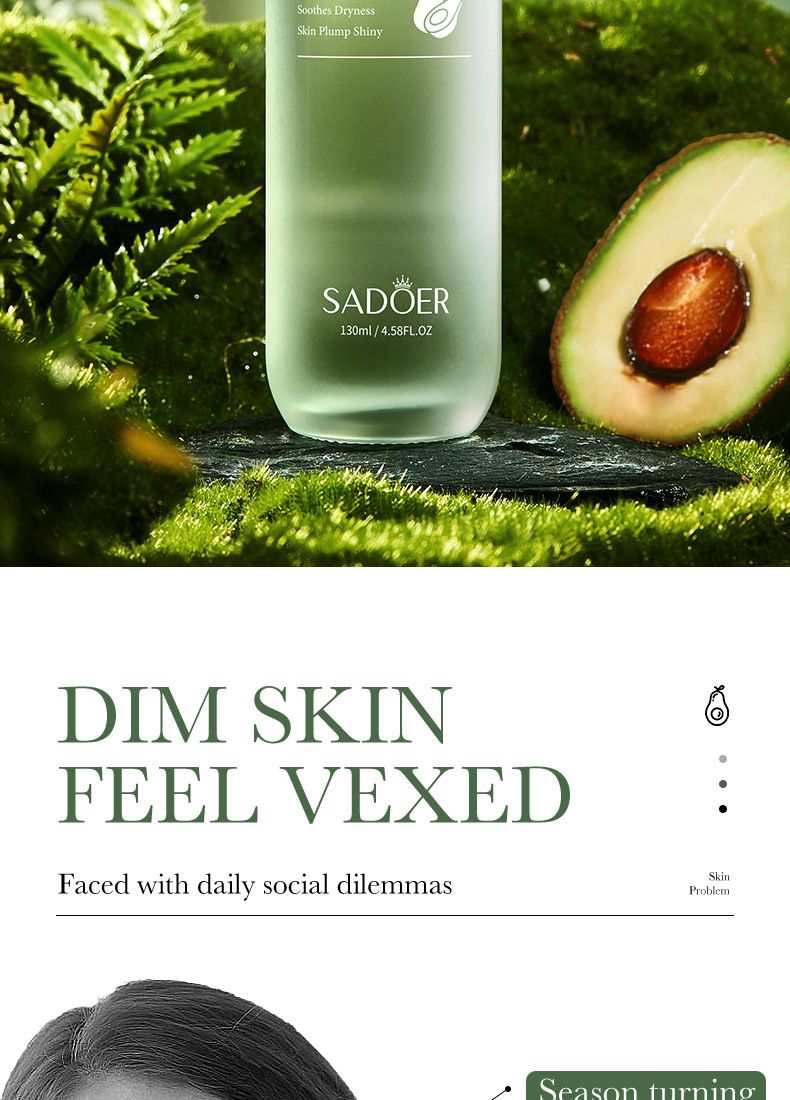 Acqua viso all'avocado Full English 130 ml SADOER Tonico idratante_voghion.com