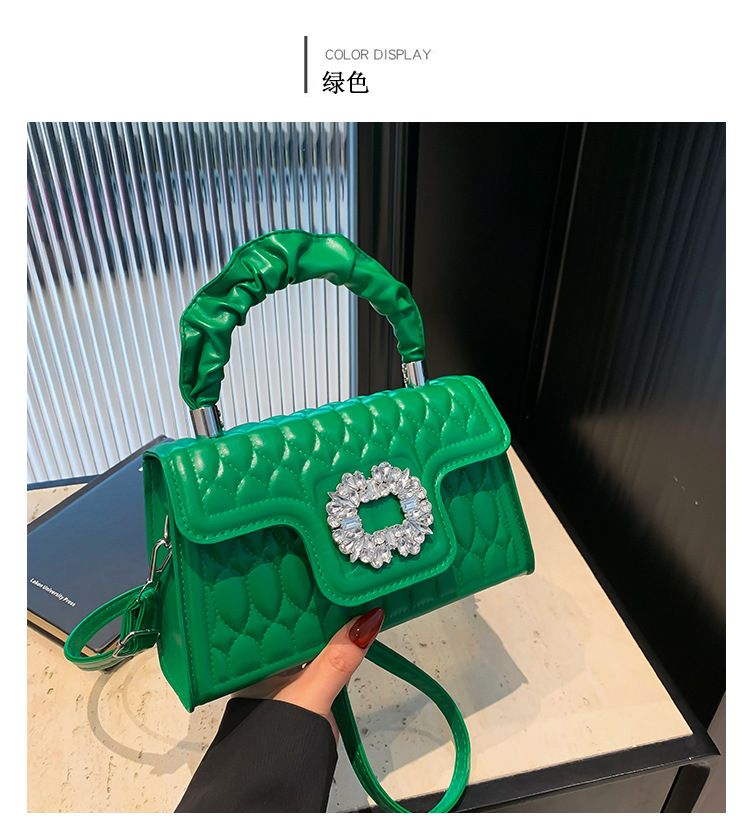 Women's Bags Fashion Diamond Studded Small Square Bag Gemstone Handbag Ladies Bag Foreign Temperament Shoulder Messenger Bag_voghion.com