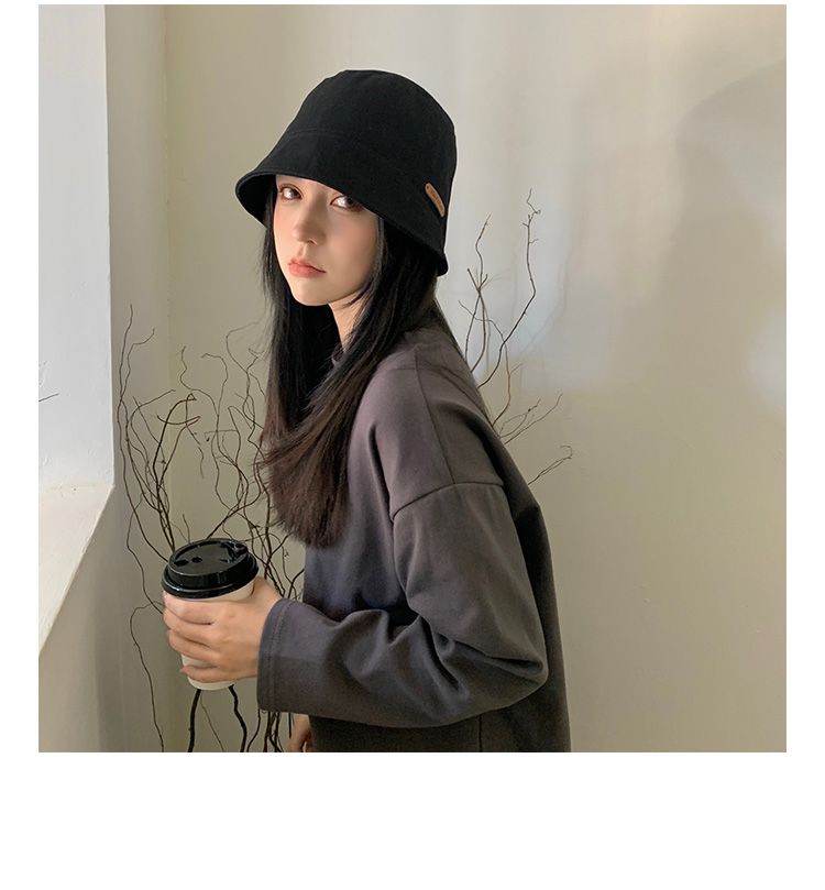 Nuovo cappello da pescatore piccolo con viso appariscente per le gite primaverili ed estive da donna, viso tondo, adatto per cappello a scodella, moda, testa grande, cappello da sole, marea_voghion.com