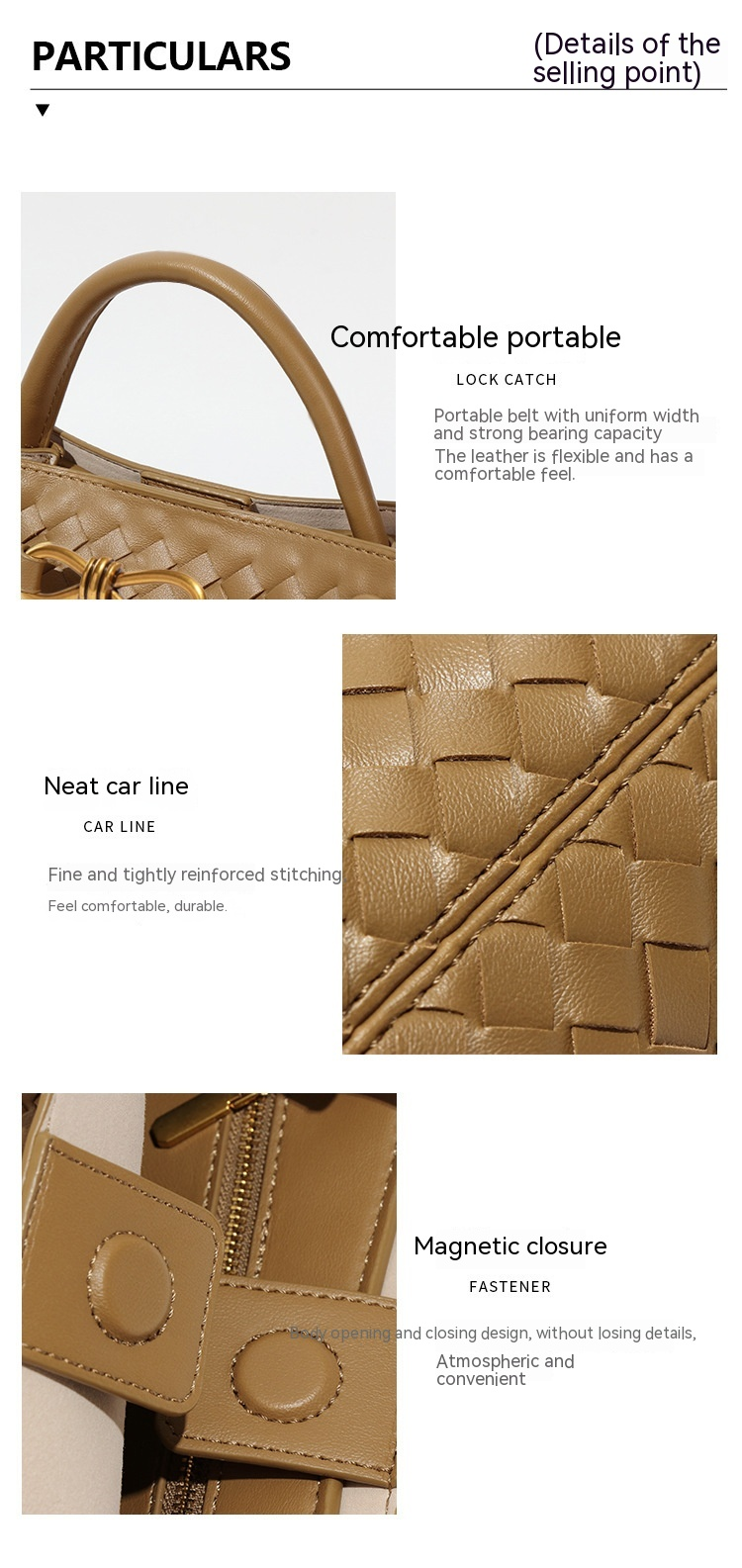 Jauna ietilpīga rokassomiņa sievietēm ar personību un vienkāršu temperamentu. Ar rokām darināta auduma soma ir praktiska un daudzpusīga. Viena plecu soma_voghion.com