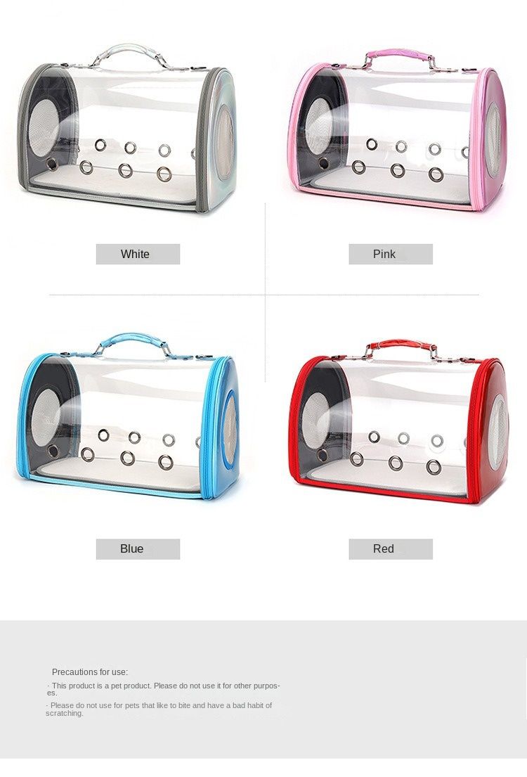 Bolsa panorámica transparente para mascotas, mochila para exteriores, transpirable, para montar en el coche, jaula para gatos de mano._voghion.com