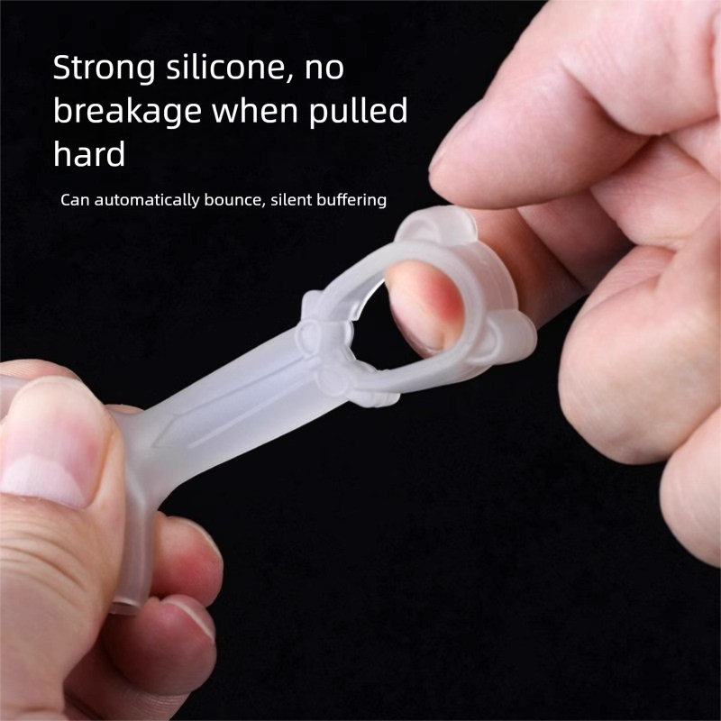 Silicone Door Stopper - No Drill Silent Anti-Collision Pad, Handle Design, For Bathroom & Bedroom_voghion.com