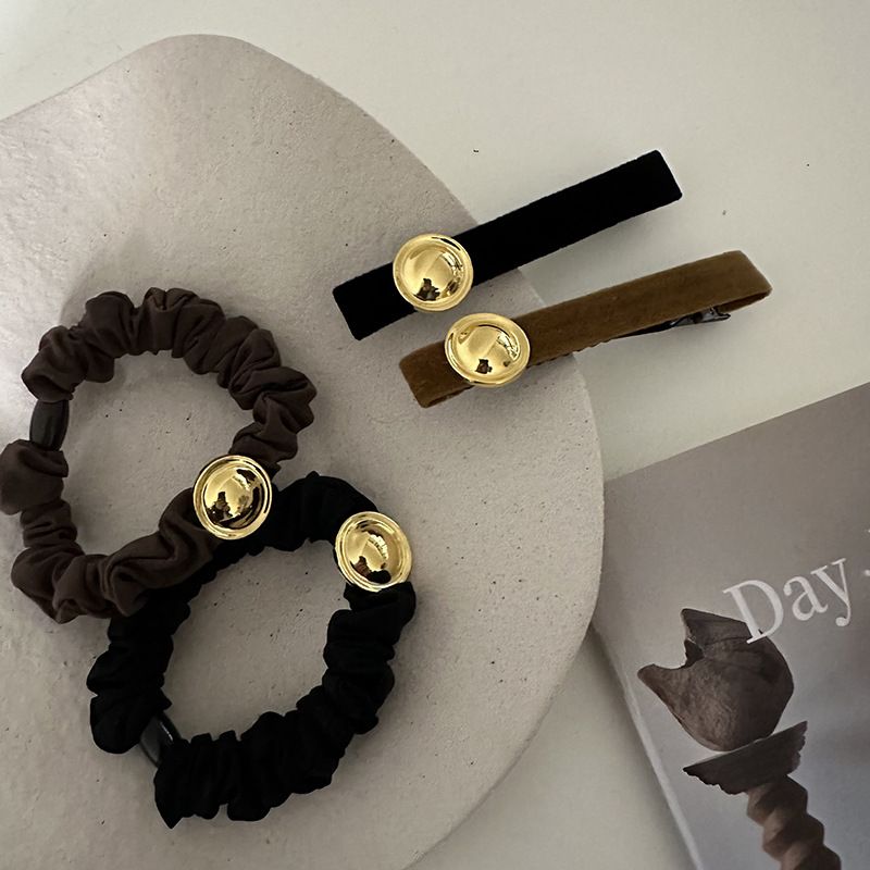 Piccola fibbia in oro nero Curry delicato tutto-fiammifero fermaglio per capelli frangia fermaglio laterale coda di cavallo cordino per capelli nuovi accessori per capelli_voghion.com