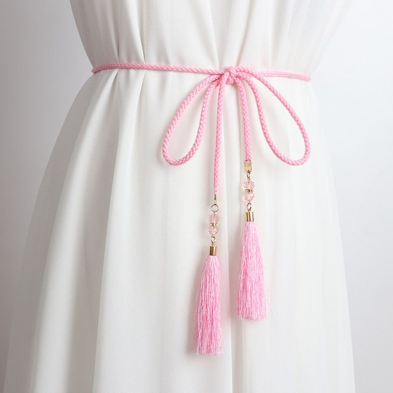 Catena per cintura con fiocco lungo, versatile e sottile, in stile antico coreano, stile Hanfu_voghion.com