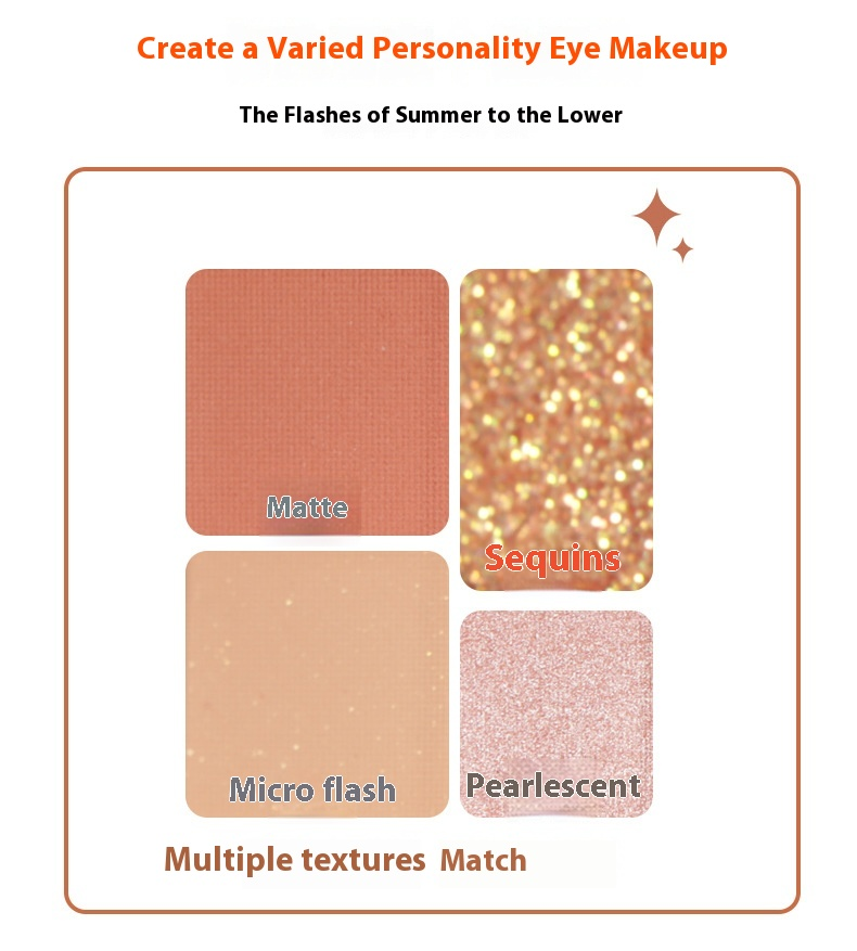 High Quality Transparent Mashed Potato Eye Shadow Plate Earth Color Matte Nine Color Sequins Eye Shadow_voghion.com