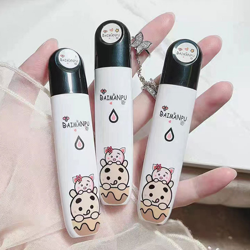 Specchio simpatico orso smalto per labbra lucidalabbra acquoso rossetto liquido gelatinoso trasparente a lunga tenuta impermeabile Womon Beau gloss stick_voghion.com
