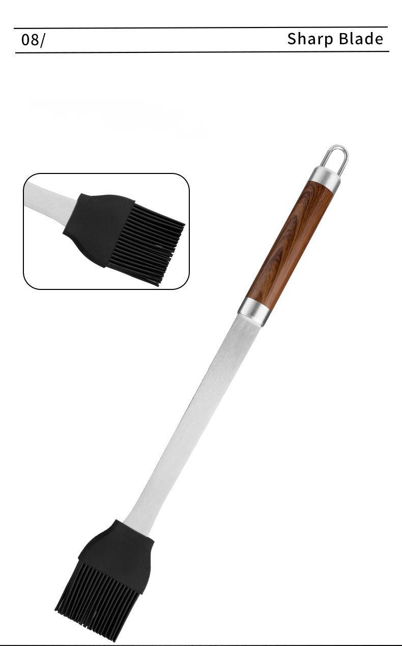 Edelstahl Aluminium Box Kombination Set Utensilien High-End Outdoor Camping BBQ Werkzeuge 24 Stück_voghion.com