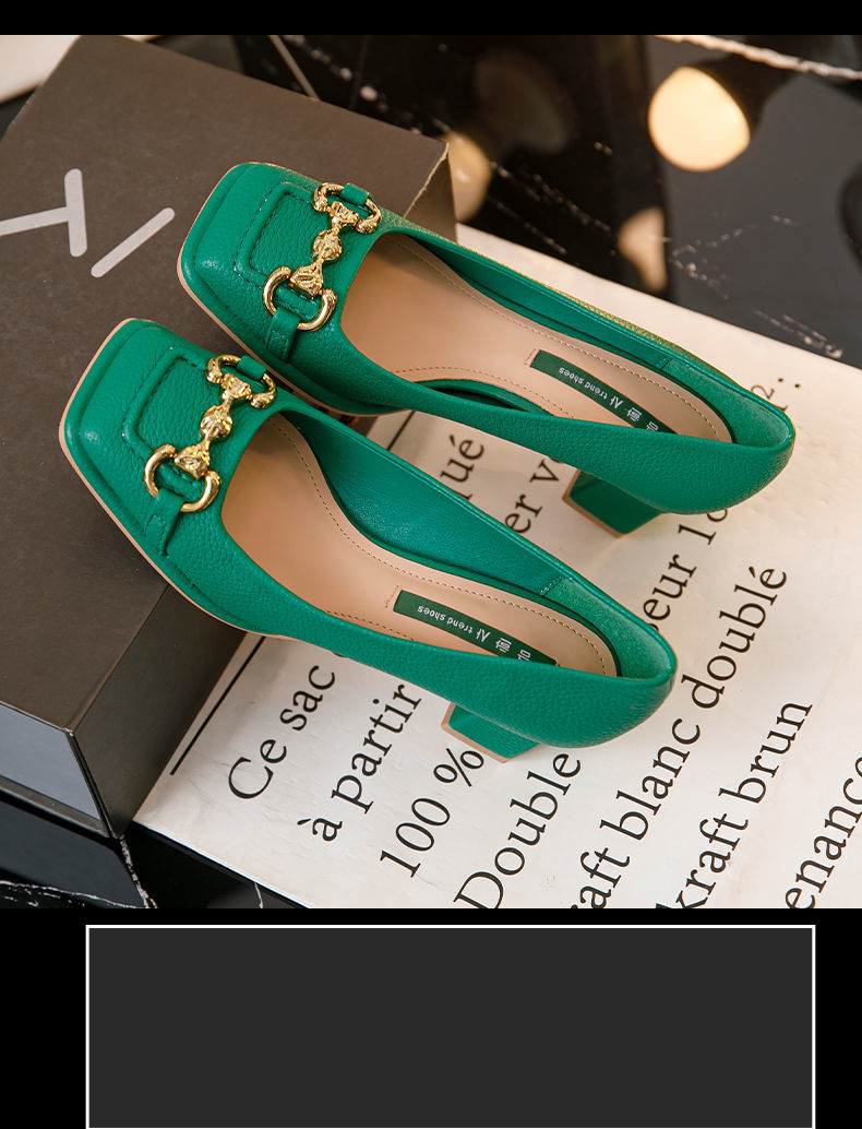 P9Damen 2023 Neue Stil Horsebit Französisch Mary Jane Schuhe mit dickem Absatz und Retro-High Heels im ausländischen Stil mit quadratischer Zehenpartie_voghion.com