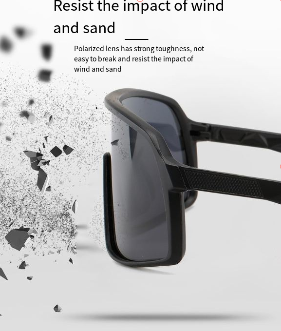 Occhiali da equitazione con montatura grande e cangiante trasparente, occhiali da sole polarizzati alla moda, occhiali da sole antivento per lo sport all'aria aperta, ciclismo notturno_voghion.com